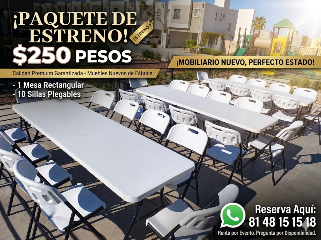 renta sillas y mesas